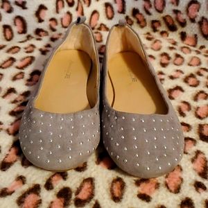 American eagle grey flats with gems in the front